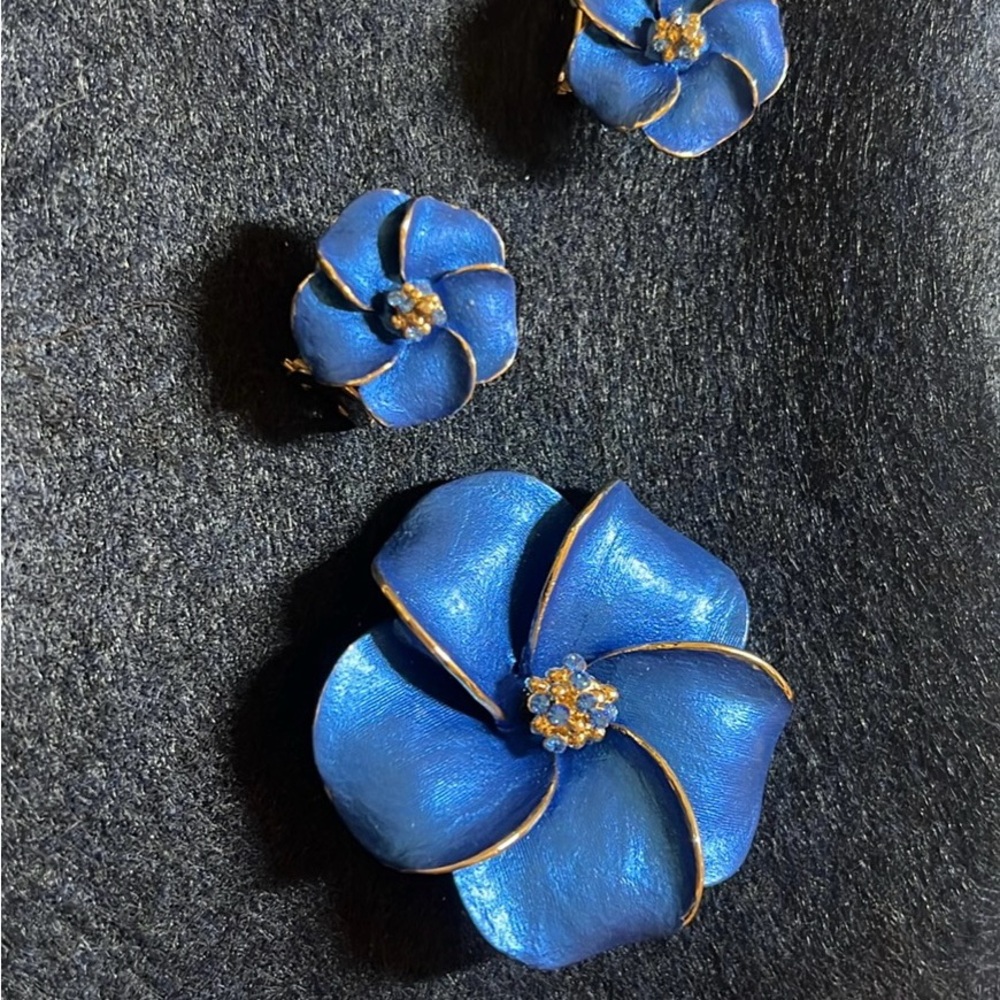 Hawaiian Hibiscus hand painted Jewelry Set